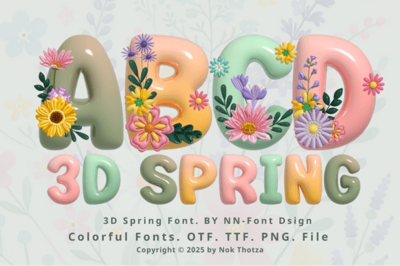 3D Spring Font: Elevating Seasonal Design with Dimensional Typography