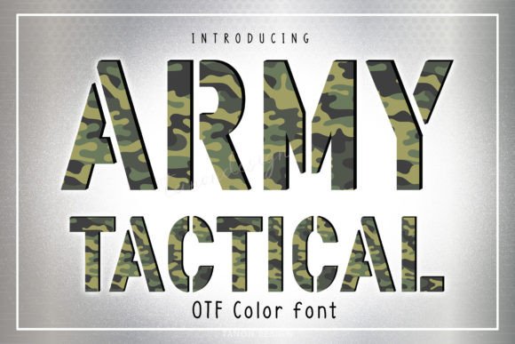 Army Tactical Font: Bold Camouflage Design for Your Projects