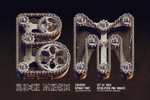 Bike Mech: A Steampunk Typeface for Industrial Branding