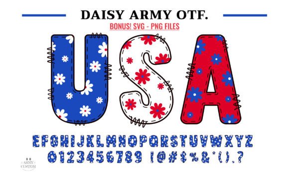 Daisy Army: Vibrant Typography for Patriotic Design