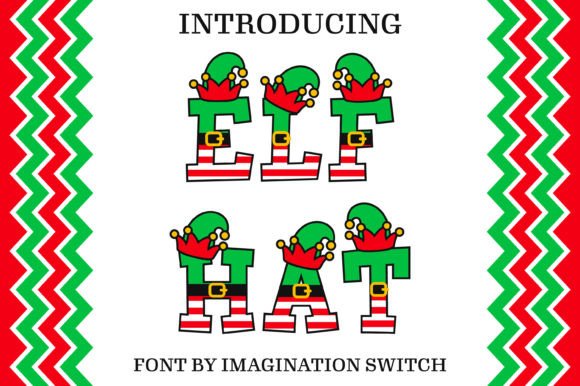 Elf Hat Font: A Colorful Asset for Modern Design