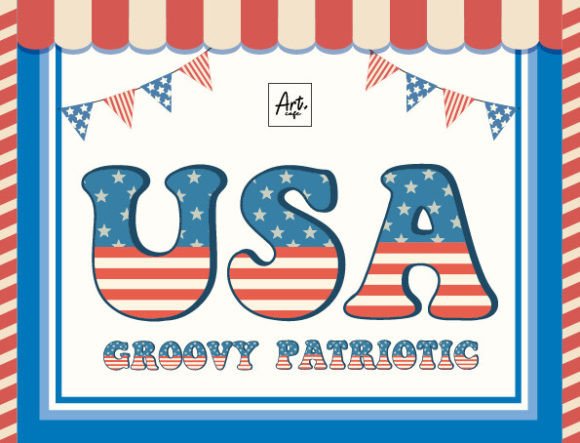 Groovy Patriotic: A Fresh Take on American Visual Design