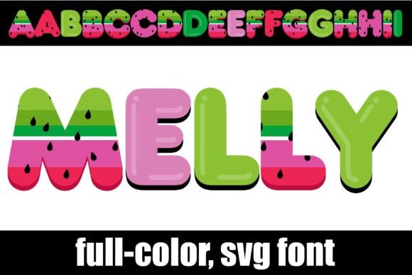 Melly: The Glossy Bubble SVG Font for High-Impact Visuals