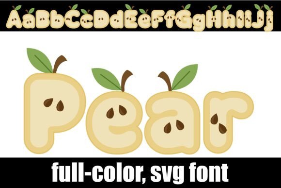 Pear: A Whimsical SVG Font for Autumnal Charm