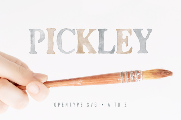 Pickley: The Watercolor SVG Font for Bold Headers