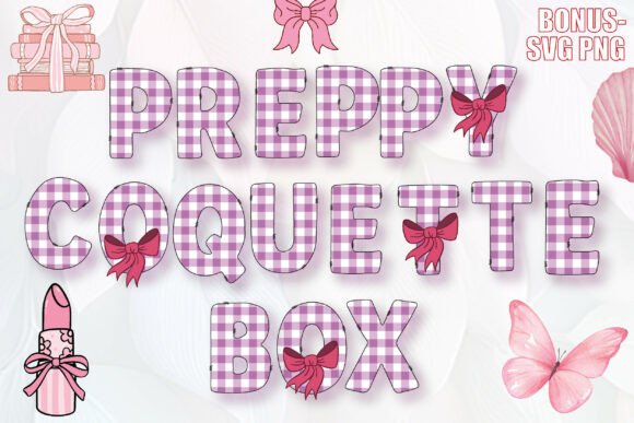 Preppy Coquette Box: A Stylish Alphabet for Modern Design
