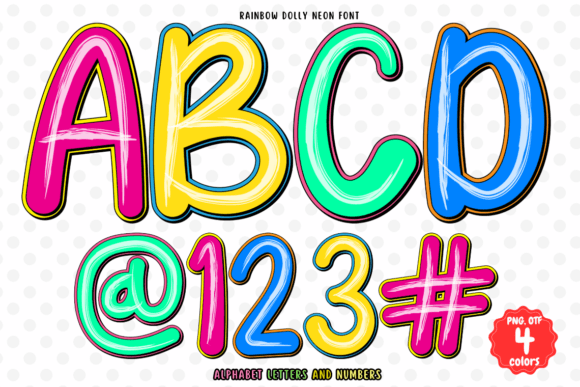 Rainbow Dolly Neon: A Vibrant Font for Dynamic Designs