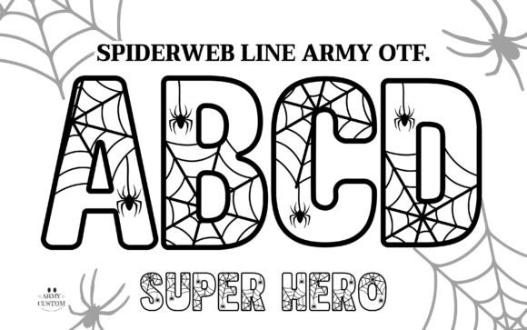 Spiderweb Line Army: A Heroic Display Font