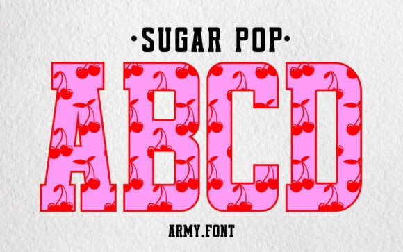 Sugar Pop Cherries: A Vibrant Y2K Font for Digital Design