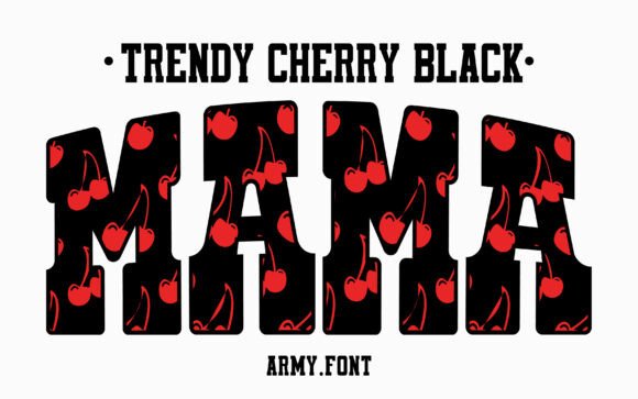 Trendy Cherry Black: A Bold Typeface for Modern Branding