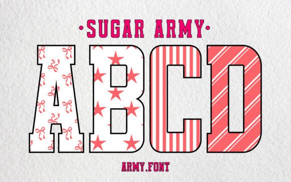Unleashing Creative Edge with the Sugar Army Pink Font