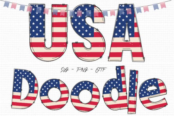 USA Doodle: A Playful Patriotic Font for Creative Design