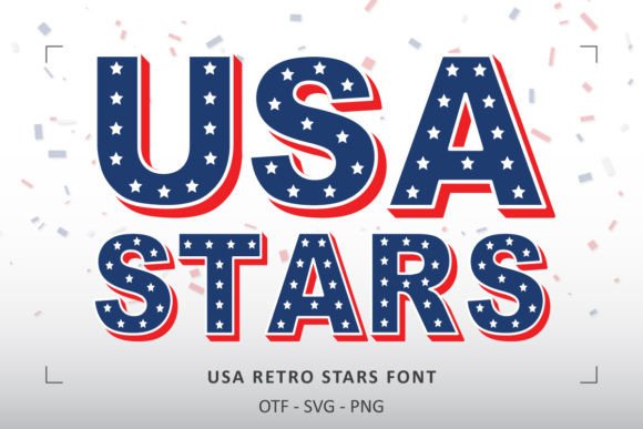 USA Retro Stars: A Bold Font for Patriotic Design