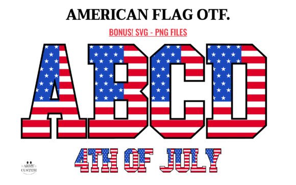 Varsity American Flag Font: A Modern Patriotic Design Asset